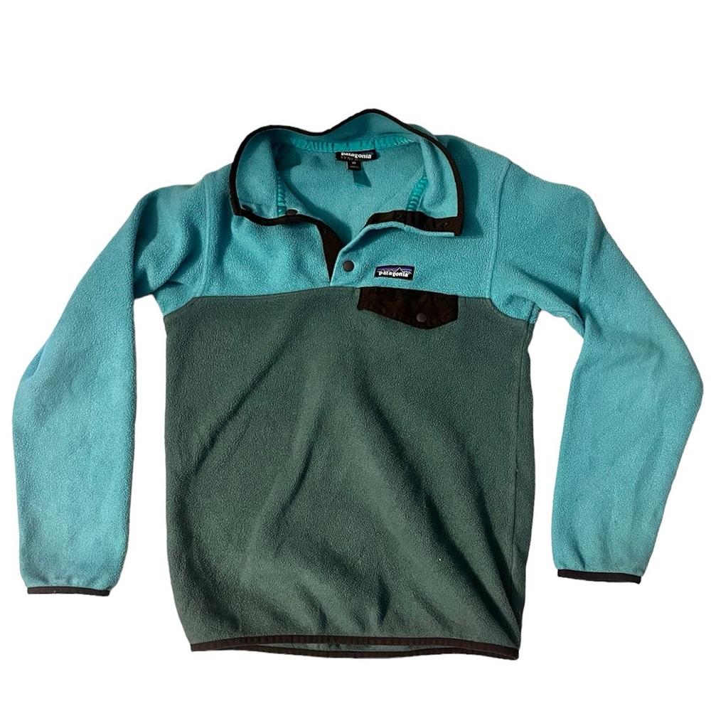 Patagonia Women's Synchilla Snap-T Fleece Pullover, teal two tone - women’s XS